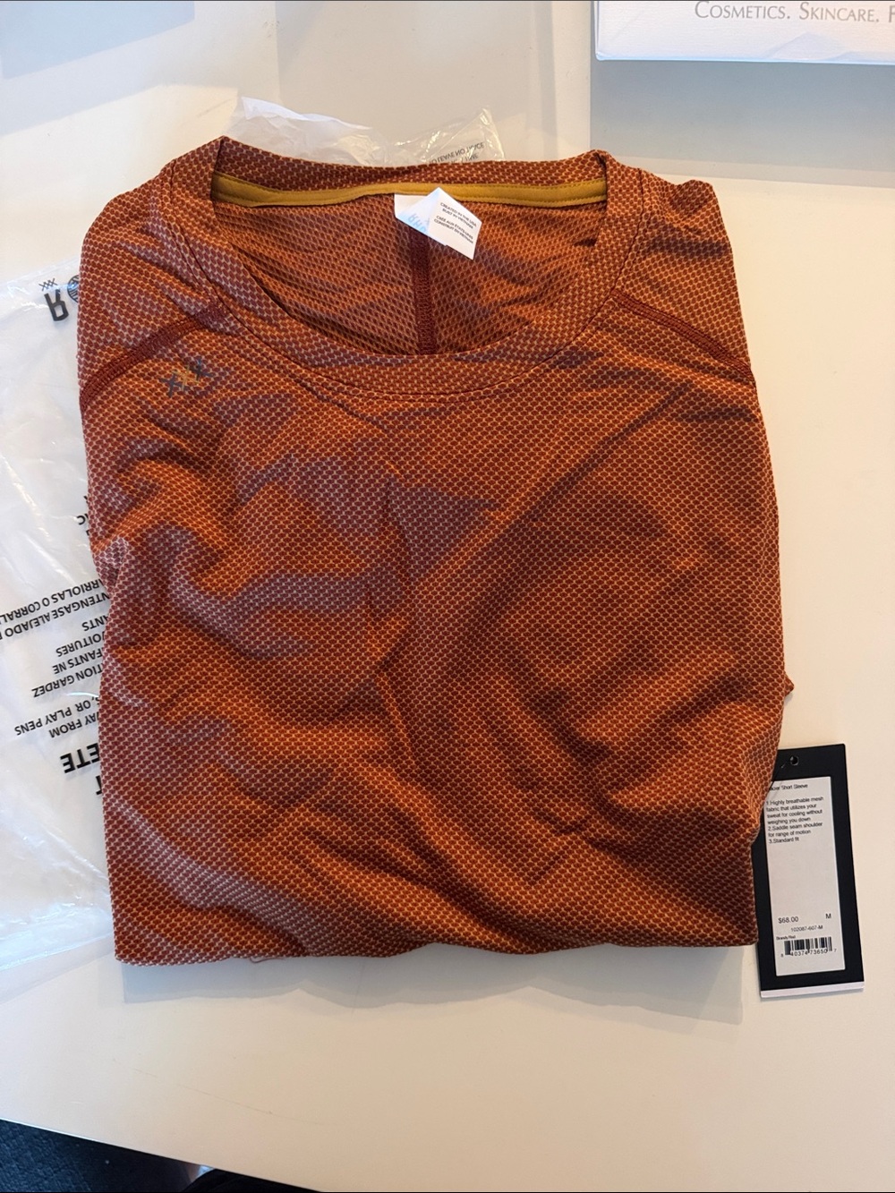 Rhone glacier short sleeve - brandy red size M
